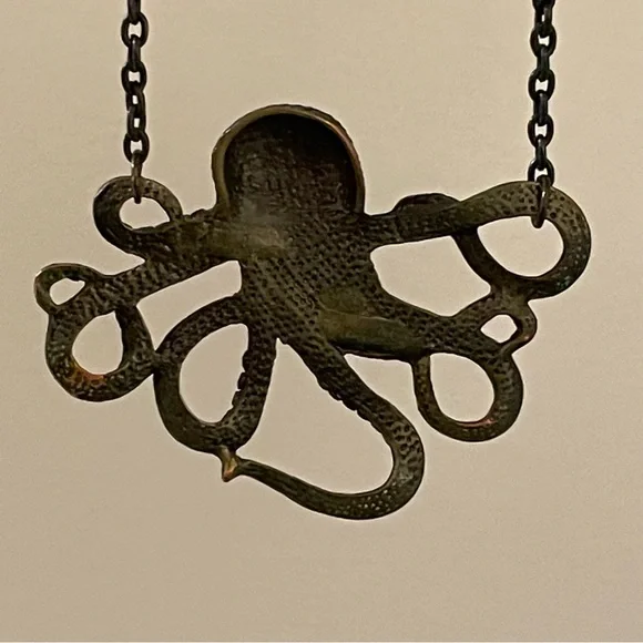 Brass Octopus Chain Necklace - Picture 12 of 12